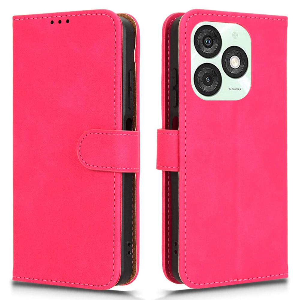 For itel A50 Case Anti-Scratch Skin-Touch Leather Wallet Phone Cover