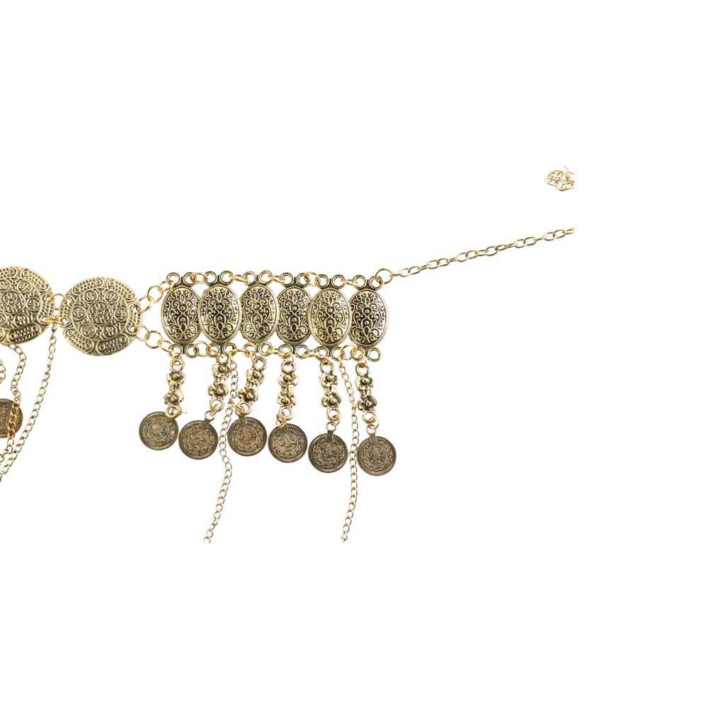 Třásně Etnický Styl Kovový Pásek Všestranný Dai Styl Pásy Vintage Dámský Pasový Řetízek Dámský