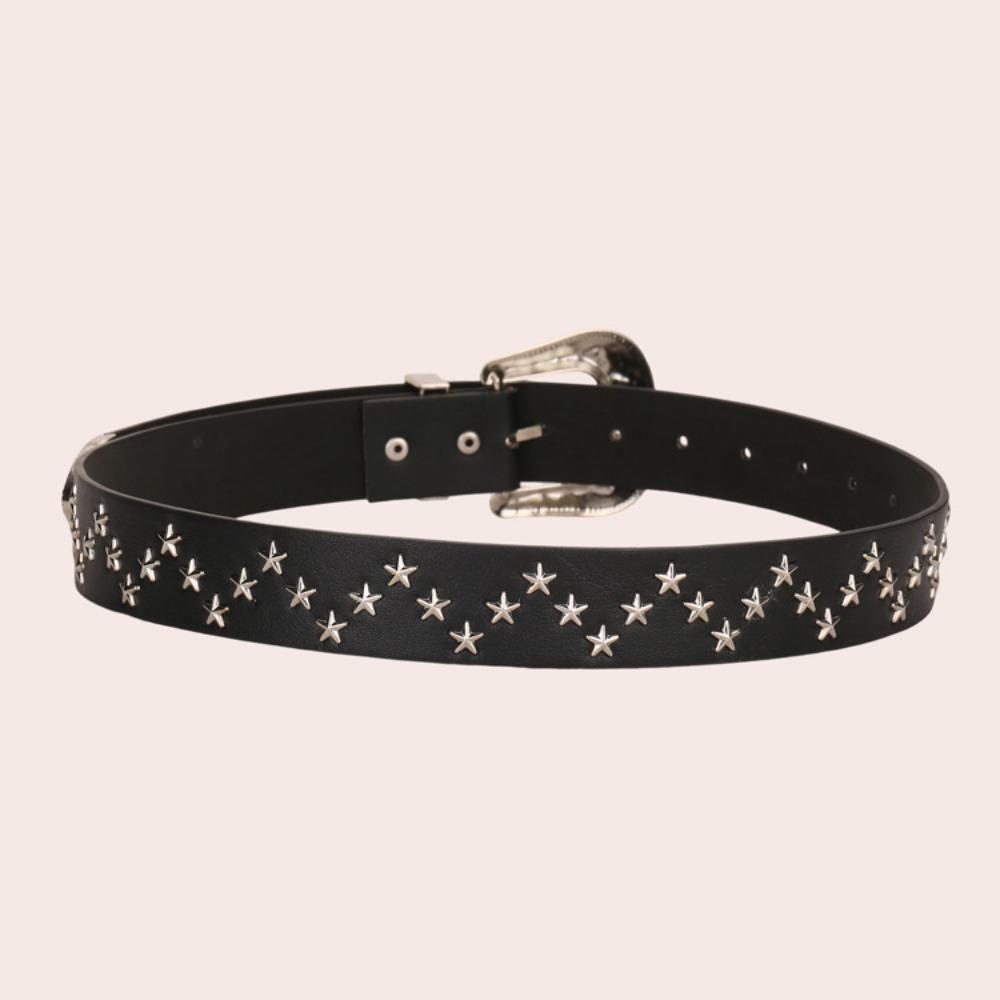 Punk Y2K Wide Belt Retro PU Leather Waistbands Vintage Star Rivet Waist Belt  Waist Seal