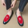 Men's shoes large size new casual leather shoes fashion one-pedal loafers Korean version of trendy hairstylist Doudou shoes