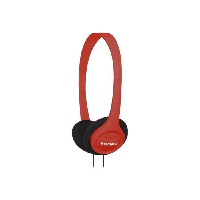 Casque sur-oreille - Koss - KPH7 Colors - Jack 3.5mm - Filaire - Rouge