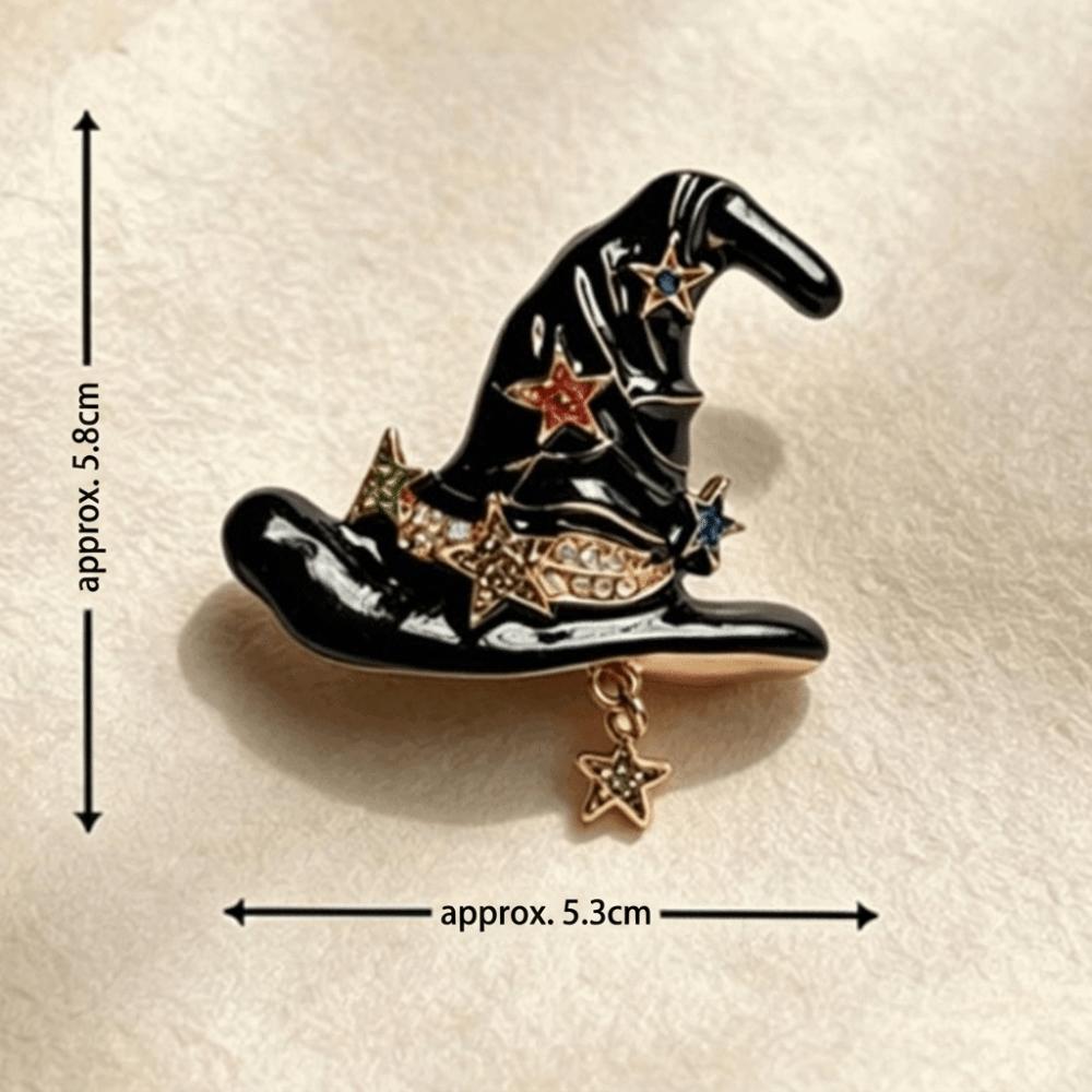 Creative Witch Hat Pin Vintage Clothing Accessory New Halloween Brooch  Halloween Party