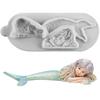 Mermaid Dolphin Silicone Mold Fish Turtle Crab Octopus Seahorse Molds Cake Decorating Tools Cupcake Topper Candy Resin Clay Chocolate Gumpaste Mold