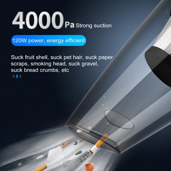 Car Vacuum Cleaner with Strong Suction Wireless Handheld Vacuum Washable Filter Screen USB Charging Cleaner for Car Sofa