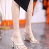 Fashion Hot Selling 2025 New Summer Shoes Ladies rhinestone Sandals Fashion sexy high heels Elegant hollow out comfort Women's slippers