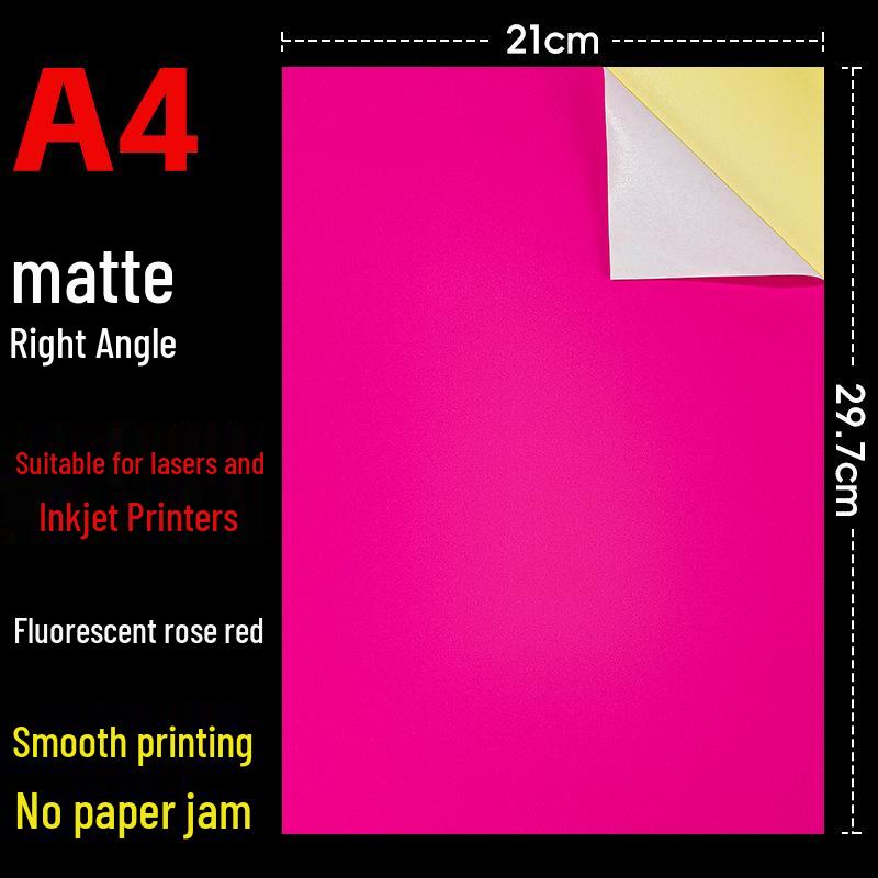A4 Glossy/Matte Color Self-Adhesive Stickers for Inkjet & Laser Printing