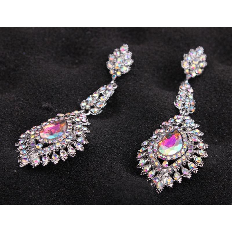 Gemstones Full Of Diamonds Alloy Earrings Fashion Earrings Exaggerated Women'S Dress Dinner Accessories