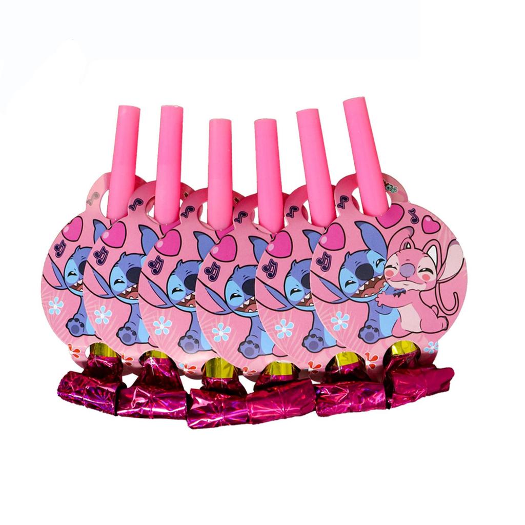 Best-Selling Pink Stitch Birthday Party Tableware Set: Paper Plates, Cups, and Tablecloth.