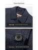 Men's Double-Faced Cashmere Overcoat with Detachable Down Lining - Business Casual Mid-Length for Middle-Aged Dads