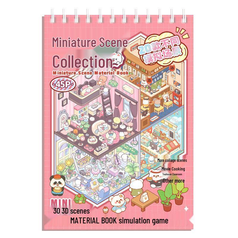 3D Miniaturhaus Landschaftsgestaltungs-Sticker-Set für Mädchen