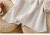 Women's Summer 2026 Imitation Han Linen Short-Sleeve T-Shirt - Artistic Solid Color Design