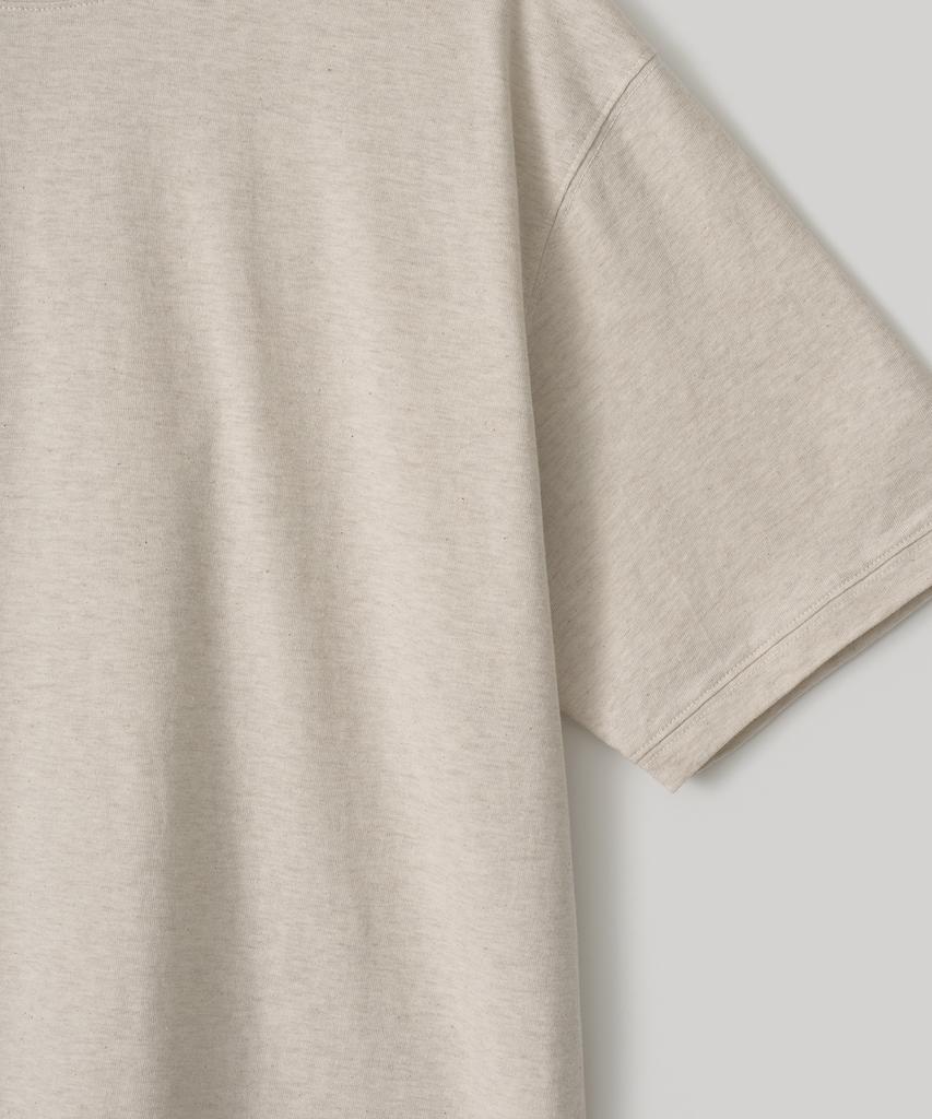 ANOTHER OFFICE Library Raw-Edge Tee (Oatmeal)