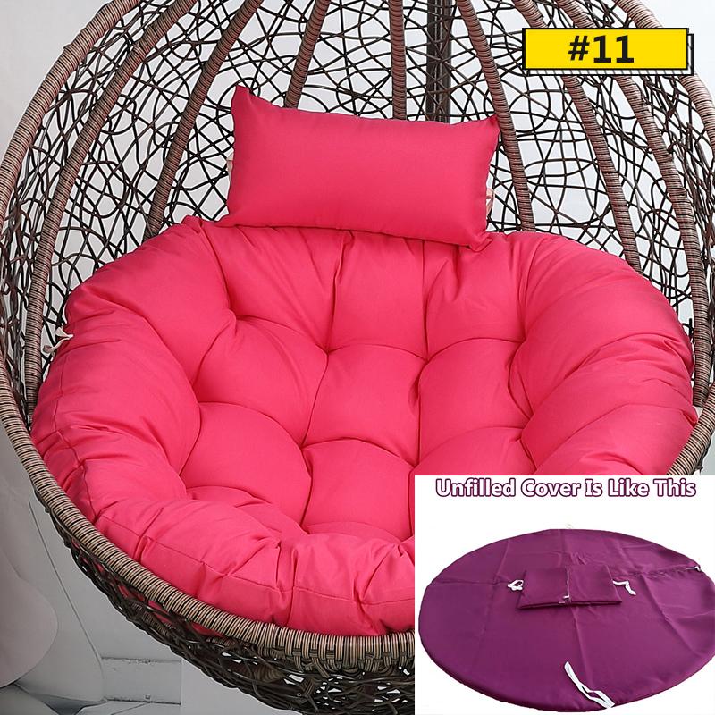 Hanging Swing S/L Unfilled or Filled Egg Basket Seat Chair Cushion Cover (NO Chair)Papasan Round Detachable Pillow Home Patio