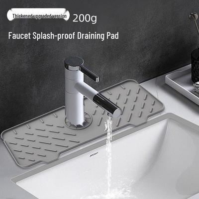 Silikon Wasserhahn Spritzschutz & Abtropfmatte für Küchen-/Badezimmerarbeitsplatten