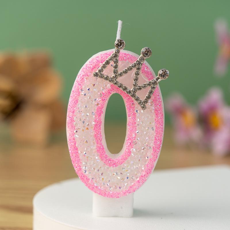 Creative First Birthday Number Candle with Crown - Princess Party Cake Decoration