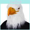 White Head Eagle Mask In Latex For Halloween Cosplay And Animal Costumes