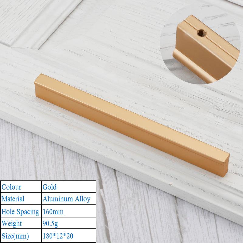 Modern Minimalist Kitchen Cabinet Handle American Style Lengthen T Shape Handle Shoe Wardrobe Drawer Pull Furniture Door Handle