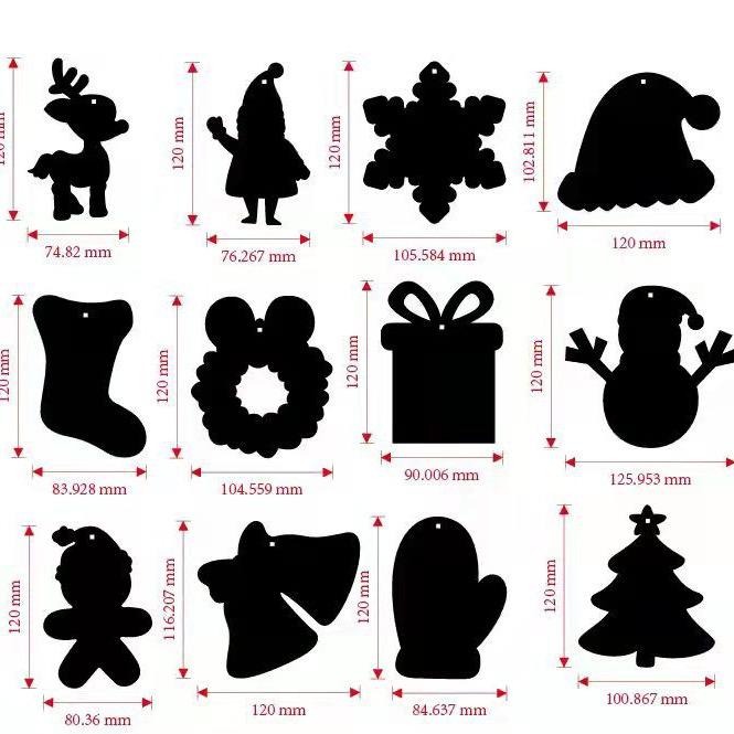 Cross-Border Christmas DIY Scratch Art Bookmarks for Kids - Holiday Gifts and Decorations