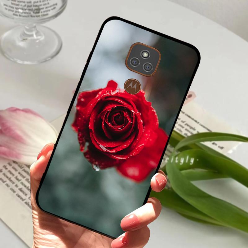 For Motorola Moto E7 Plus Cases E7Plus Cover Soft TPU Silicone Back Cover For Moto E7 E7i Power Case Black Bumper Shells Etui