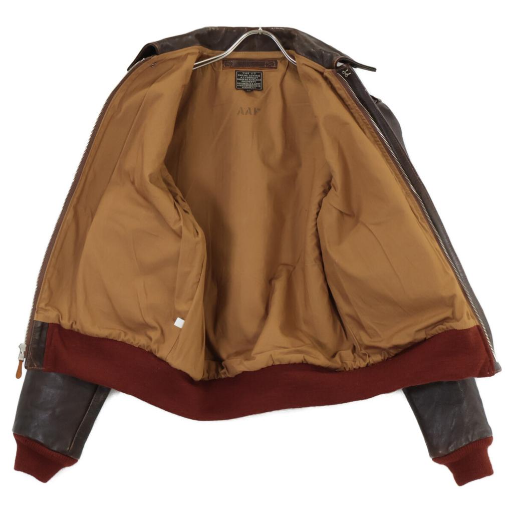 THE FEW AMERICAN BEAUTY A-2 Lærflyjakke Jakke 40 BrunBrukt