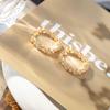 European & American Gold-Plated Zircon Flower Circle Ear Cuffs Hip Hop Earrings for Women
