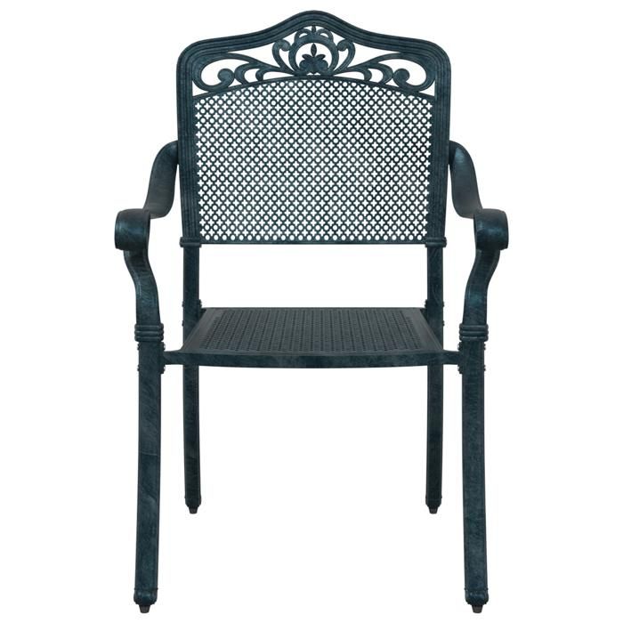 Chaises de jardin vidaXL 2 pièces en aluminium vert 42002381