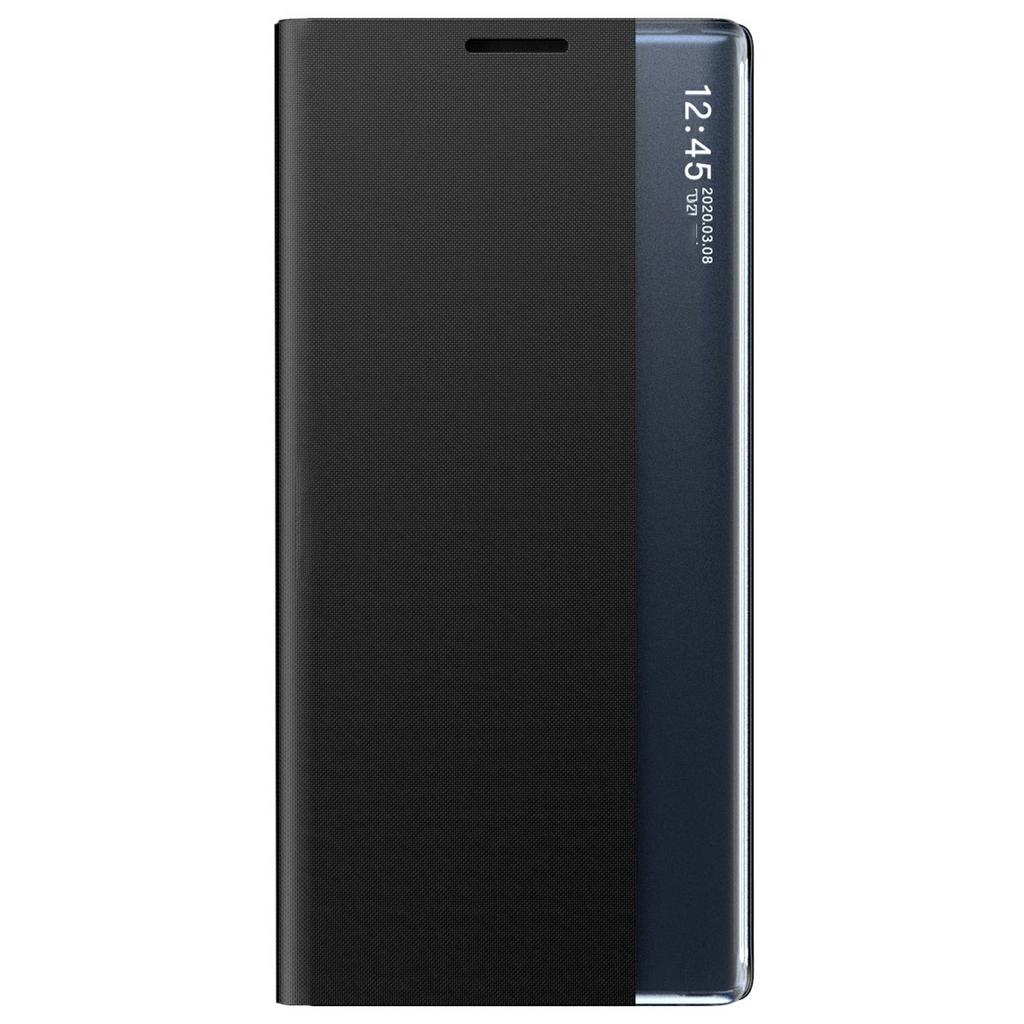 Capa para Samsung Galaxy S26 com Janela de Visualização Resistente a Arranhões em Couro PU com Flip e Suporte