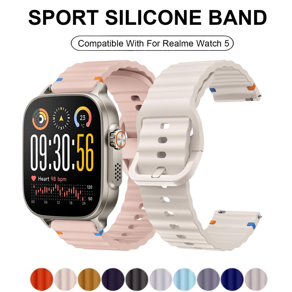 Band For Realme Watch 5 smartwatch Accessories Sport Silicone Bracelet correa Realme Watch S2/3/S/3 2 S pro 22mm watch Straps