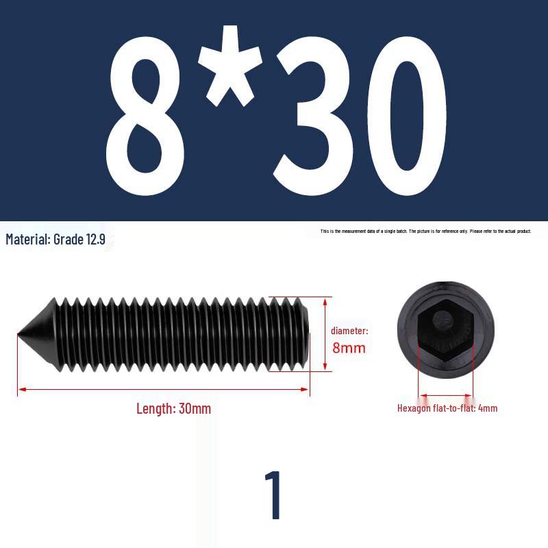 12.9 Edelstahl 304 Innensechskant Kegelspitze Gewindestift M2/M3