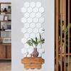 Mirror Wall Sticker Self-adhesive Hexagon Modern Acrylic Honeycomb Reflect Mirror Wallpaper Bedroom DIY Art Wall Decor