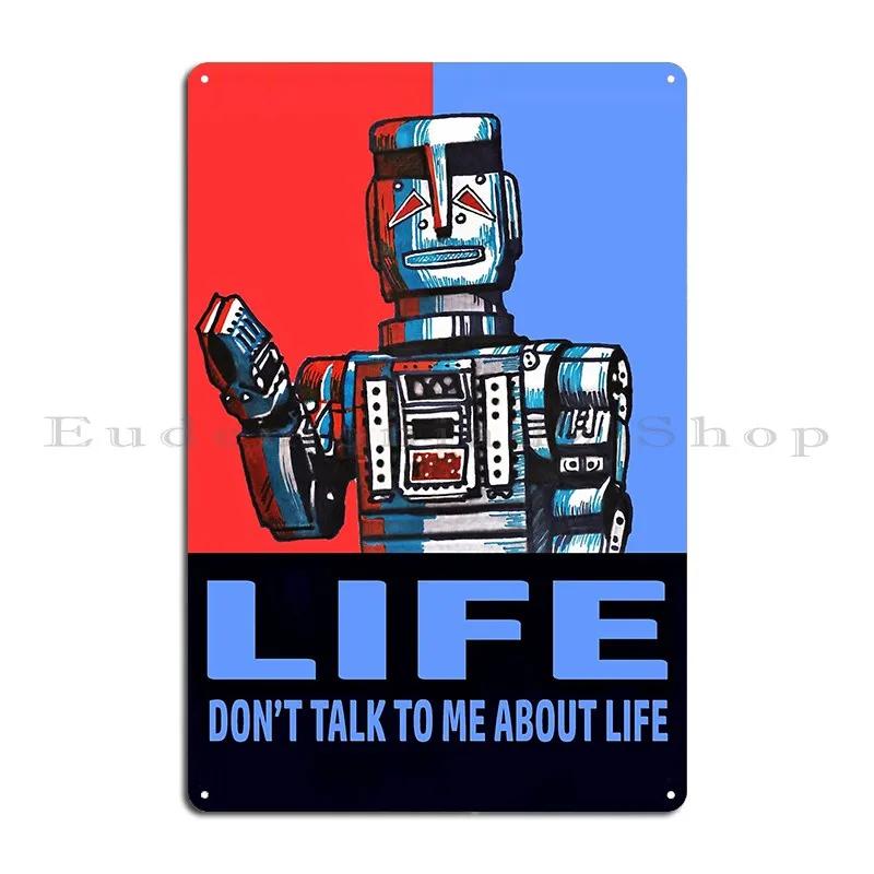 Marvin The Paranoid Android Hitchhikers Guide To The Galaxy Metal Sign Club Party Club Bar Designer Wall Plaque Tin Sign Poster