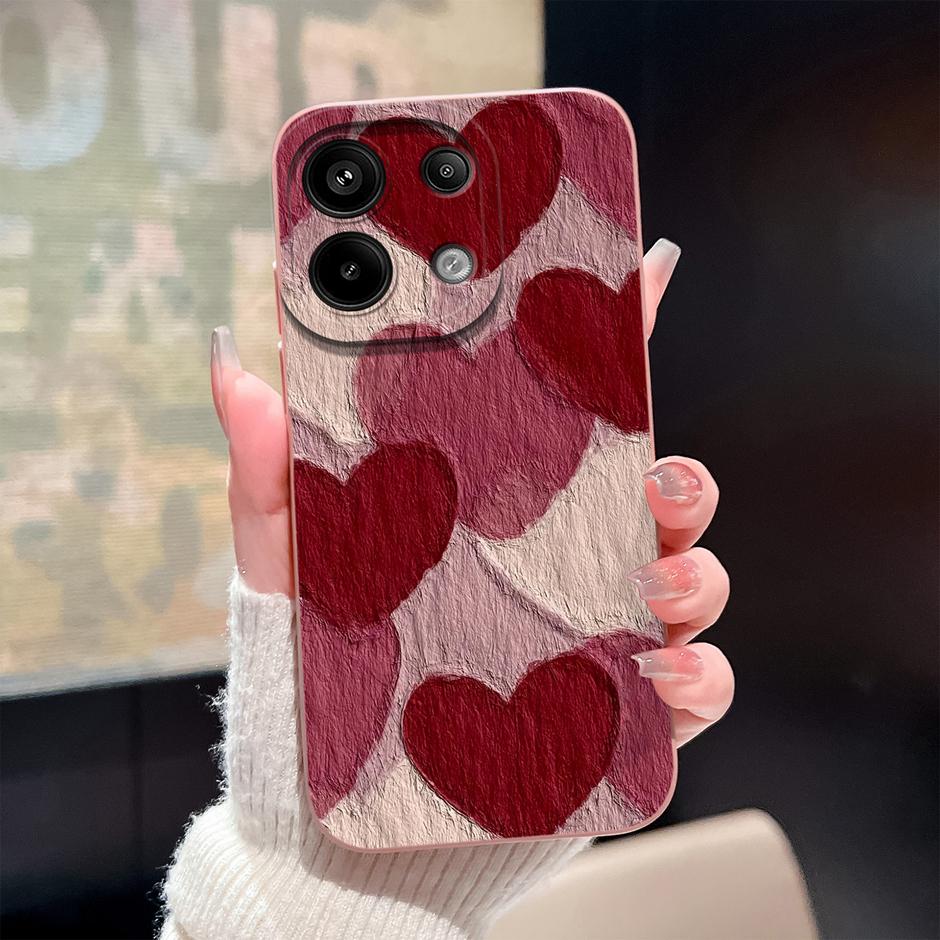 Case For Redmi Note13 13Pro 13 Pro+ Oil Painting Flower Anti-fall Minimalist Protector For Xiaomi Redmi Note 13 Pro Plus Funda