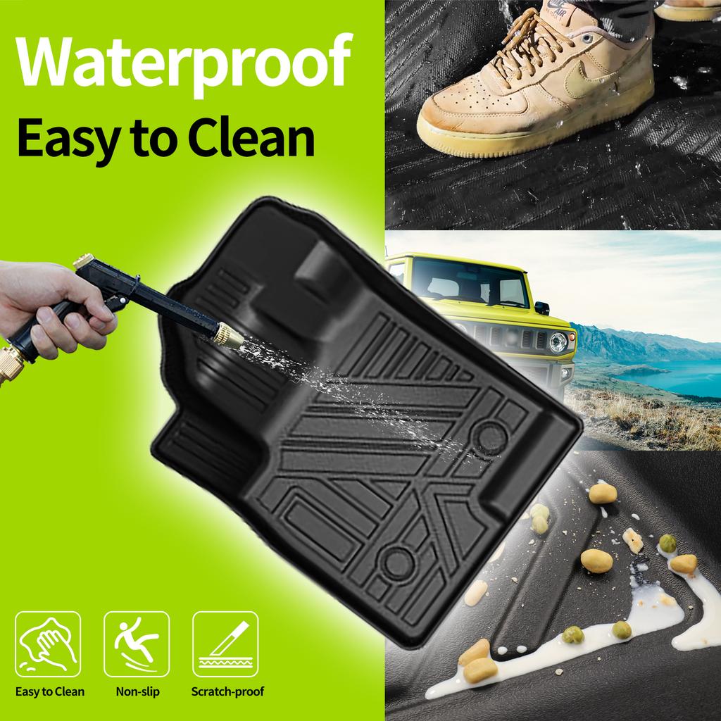 for Pajero Sport Montero Sport 2015-2019 Car Floor Mats Trunk Backrest Pad TPE