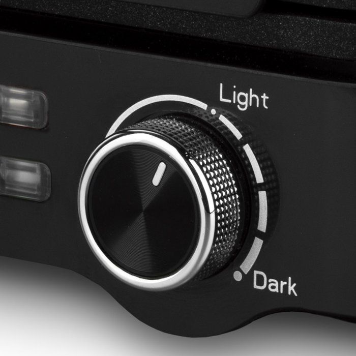 Gaufrier compact - HKOENIG - GFX420 - 1200 W - Température réglable - Noir