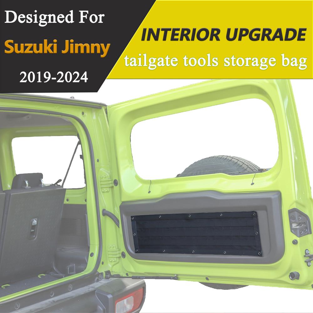 Rear Door Panel Molle Storage Bag Tools Organizer for Suzuki Jimny JB64 JB74 2019-2026 Tailgate Interior Accessories Tidying