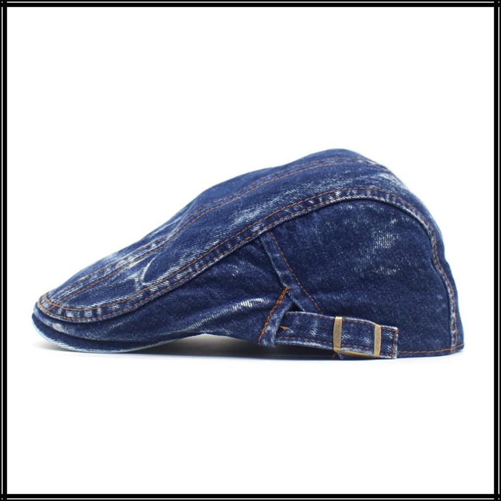 Hunting Cap Denim Sports Running Outdoor Golf CA606 [White Fang] Men's Women's (Black)