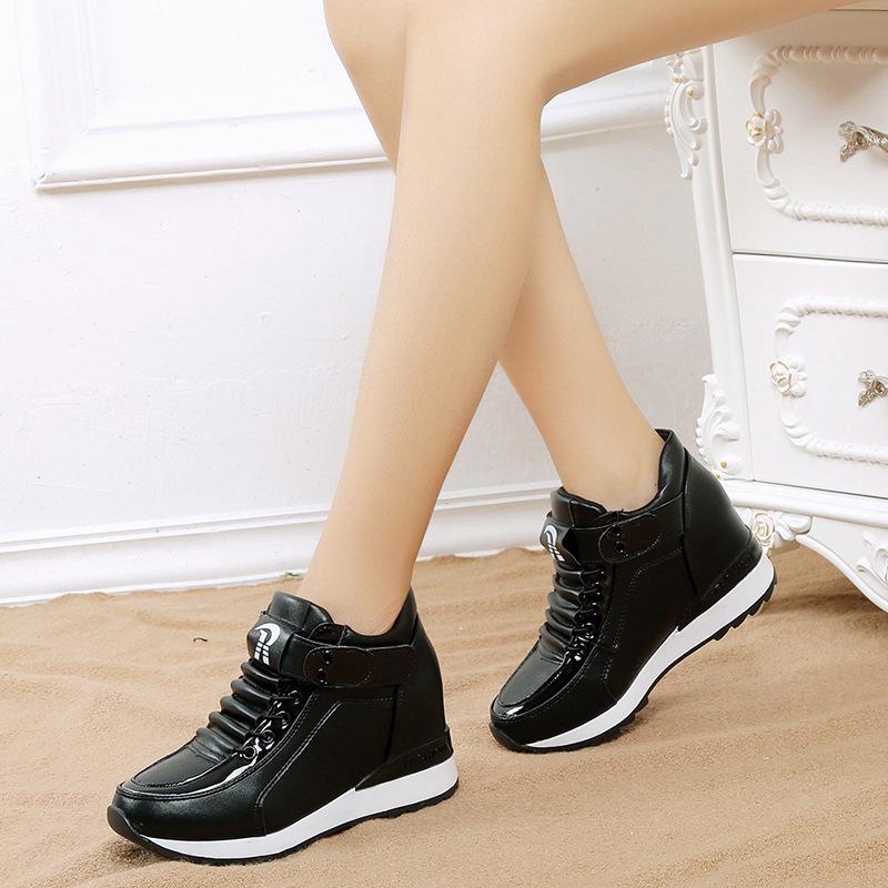Plataforma Zapatillas Blancas Mujer Velcro Zapatos de Ocio con Tacones  Altos Ocultos comprar a buen precio — entrega gratuita, reseñas reales con  fotos — Joom