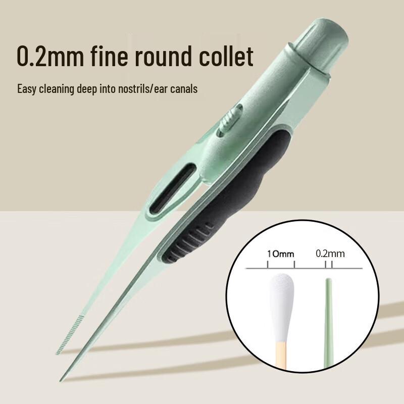 Nuobiyan Baby Nose & Ear Cleaning Tweezers with Light
