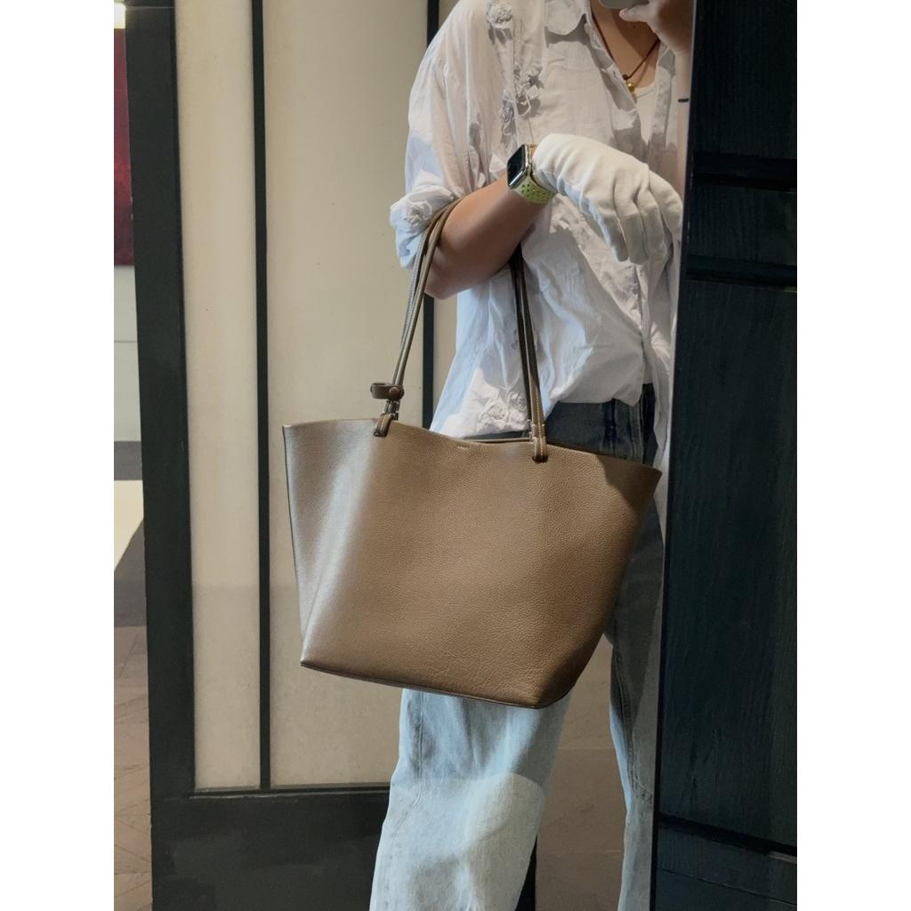 2025 N+eue einfache lässige Tragetasche große Kapazität Mutter-Kind-Tasche erste Schicht Rindsleder Handtasche Pendler Umhängetasche Damen