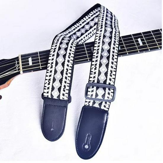 Premium Extended & Thickened Embroidered Guitar Strap - Musical Instrument Accessory