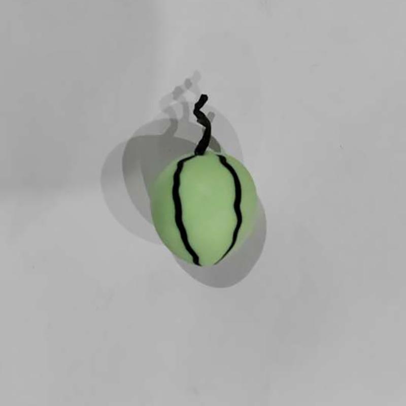 1Pc Mini Fruit Resin Artificial Watermelon Statue For Dollhouse Decoration