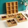 Multifunktionales Sukkulenten-Blumentopf-Tablett Holz Mehrere Fächer Schreibtisch Kleinkram-Organizer Kosmetik-Finish-Box