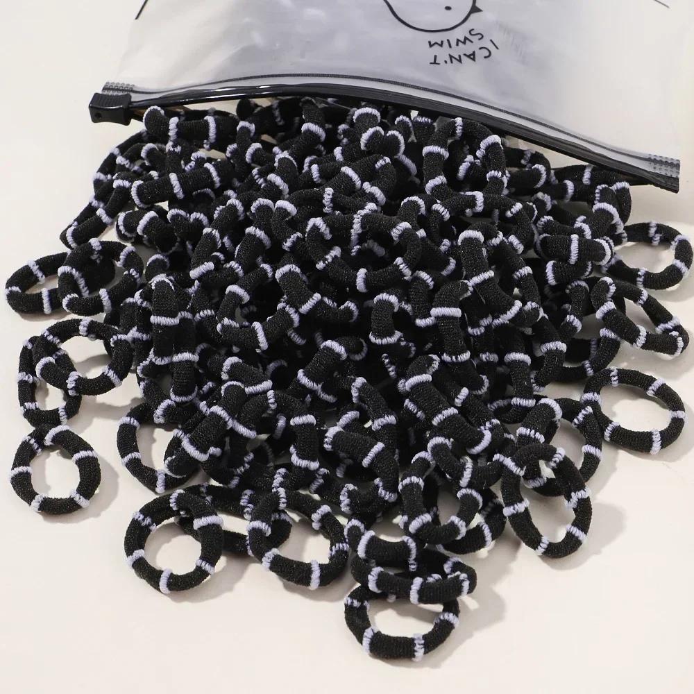 40/60pcs Kids Colorful Small Rubber Bands Girls Hair Ties Headbands Non Damaging Tie Ponytail High Elastic Durable Hair Rope Set