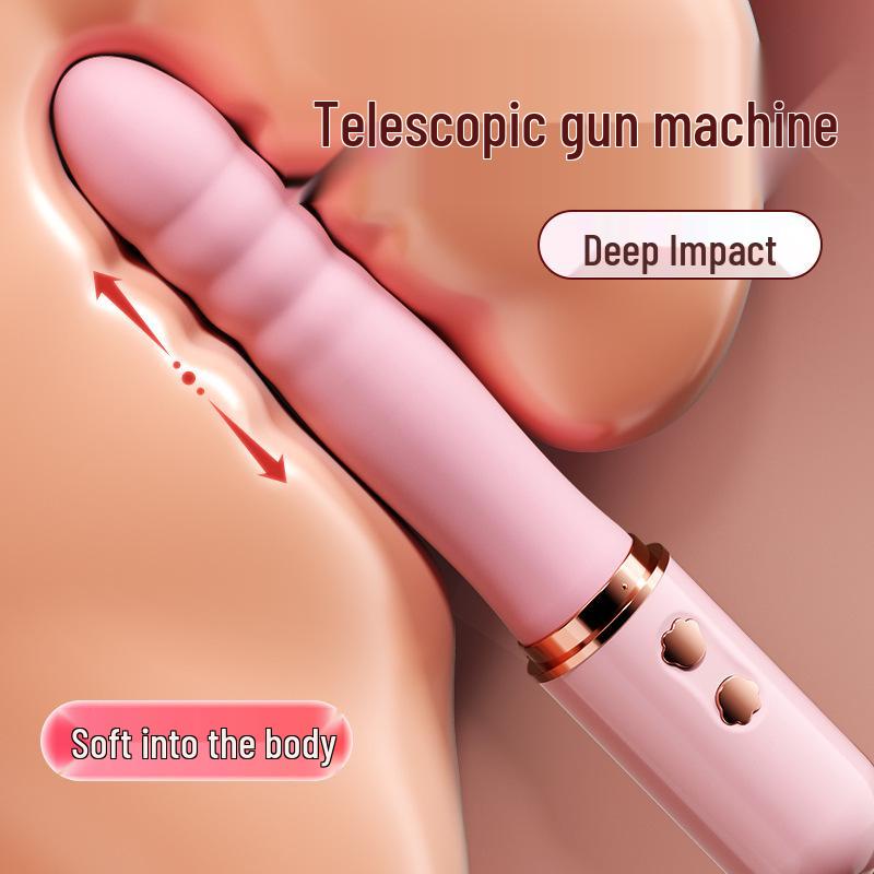 Pudding Bear Vibrator: Powerful Telescopic Sex Toy for Female Orgasm