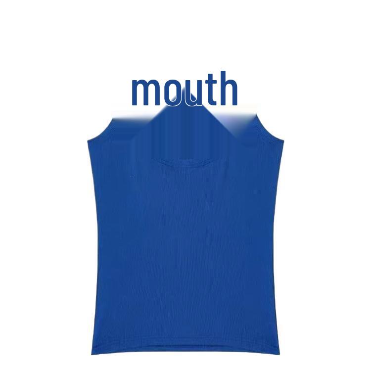 Dopamine Beachwear Women's Blue Halter Camisole – Slimming & Flattering American Crop Top for Summer.