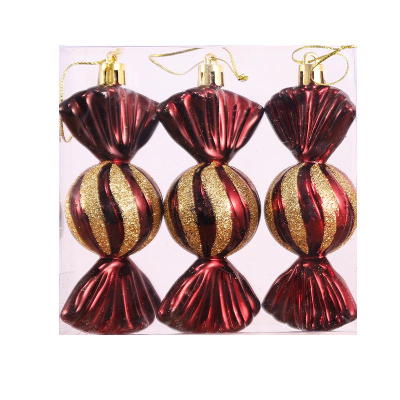 Electroplated Plastic Christmas Tree Candy Ornaments