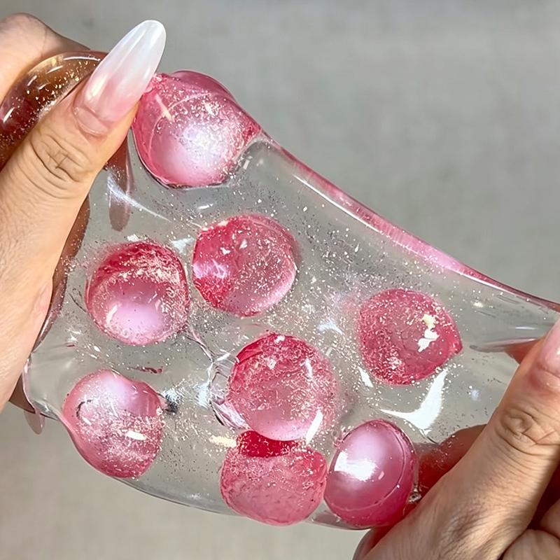 Glass Fruit Series! Thin-Skin Moldable Squeeze Balls With Soft Texture Stress Relief Fidget Toys For Adults