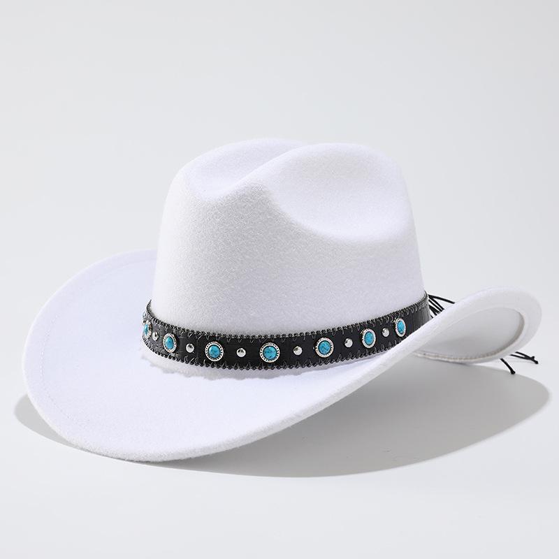 Hat Men's and Women's Wool Couple Top Hat Big Edge Straight Edge Jazz Hat Western Cowboy Hat