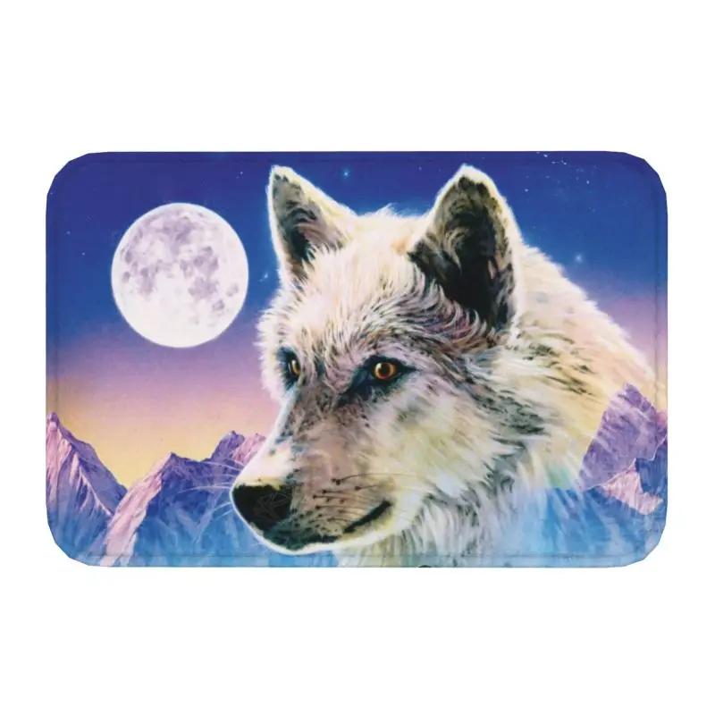 Animal Wolf Front Floor Door Entrance Mat Indoor Kitchen Bathroom Doormat Bedroom Carpet Rug