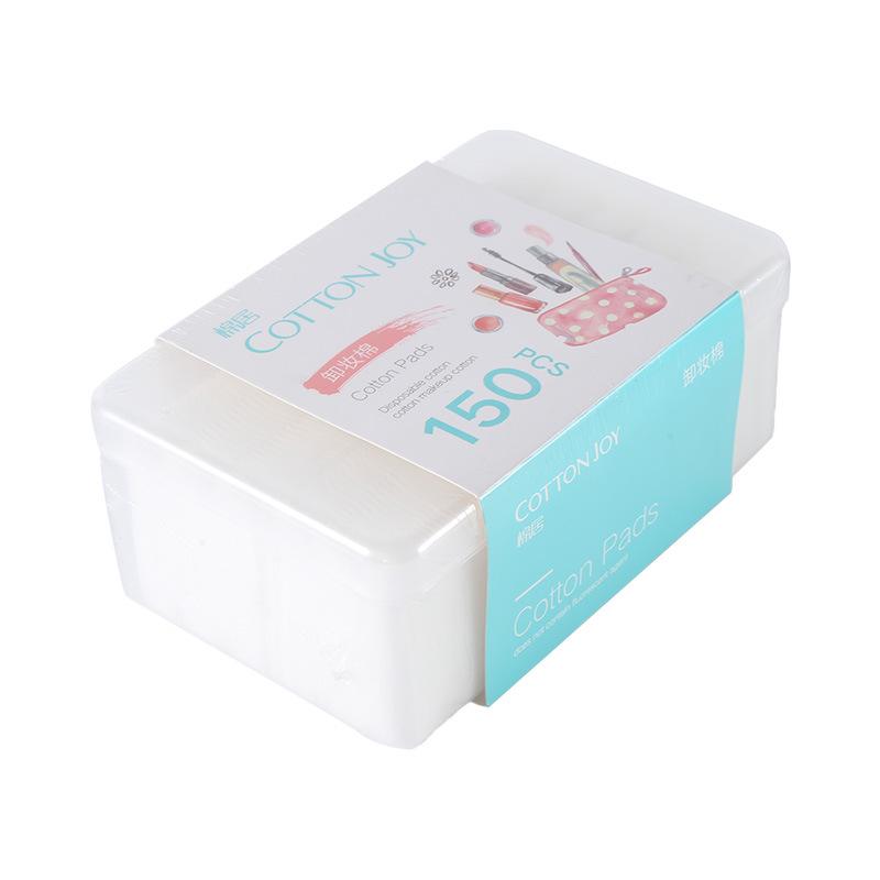 Boxed Cotton Makeup Remover Pads - 150 Count, Thin & Thick Variety for Beauty Salons